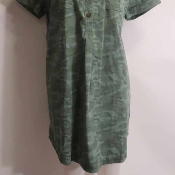 NWT Womens Vineyard Vine Tonal Camo Sage Olive Polo Margo Shirtdress 16 - Picture 11 of 16